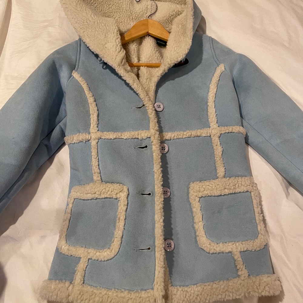 L.L. Bean fleece coat with hood